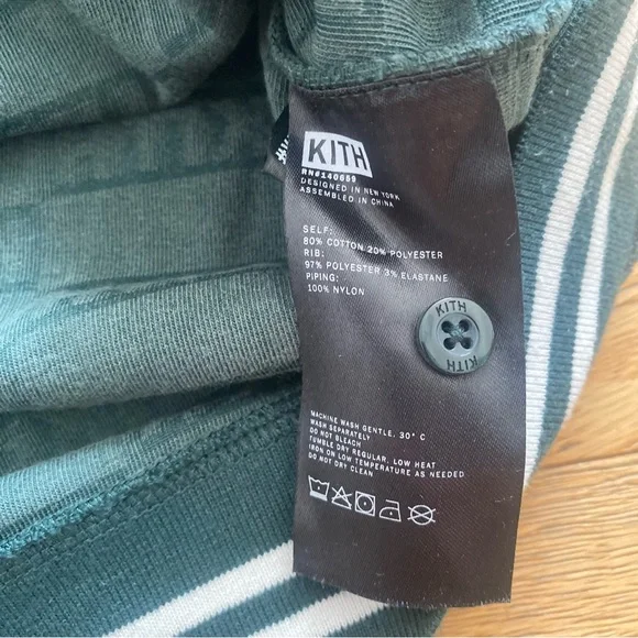 Kith Velour Terry Logo Polo Shirt Retro Streetwear Summer - Picture 6 of 9
